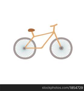 Vector flat cartoon bicycle isolated on empty background-healthy lifestyle,sports activities concept,web site banner ad design. Flat cartoon bicycle,healthy lifestyle,sports activities vector illustration concept