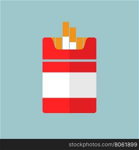 Vector flat Cigarettes icon. Flat Cigarettes icon. Vector format illustration sign