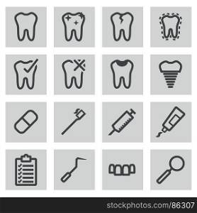 Vector flat dental icons set. Vector flat crown icons set on white background