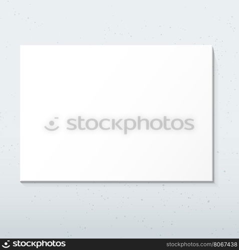 vector flat design horizontal white empty poster mock up shadow textured wall isolated background&#xA;