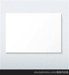 vector flat design horizontal white empty poster mock up shadow textured wall isolated background&#xA;