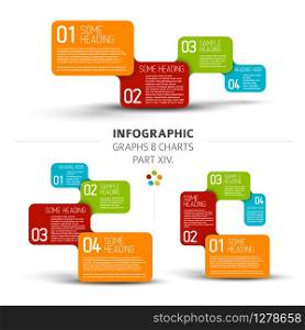 Vector flat design infographic elements (diagrams with rectangles) - 14. part of my infographic bundle