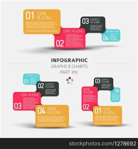 Vector flat design infographic elements (diagrams with rectangles) - 14. part of my infographic bundle