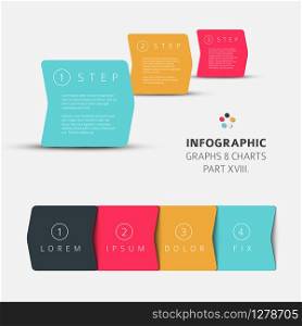 Vector flat design infographic elements (diagrams with rectangles) - 18. part of my infographic bundle