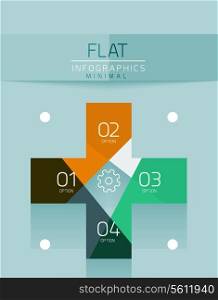 Vector flat design infographics concept - business options