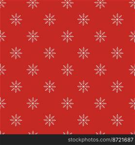Vector flat hand drawn christmas seamless pattern with snowflakes