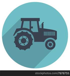vector flat icon of a tractor