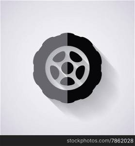 vector flat icon of car tire