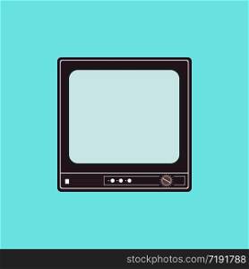 Vector flat illustration of an old TV set. Vector element for logos, infographics and your design. Vector flat illustration of an old TV set. Vector element for lo