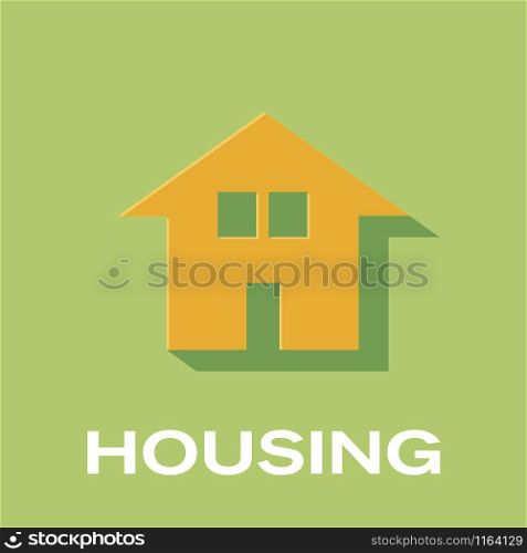 Vector flat sign property developer, house