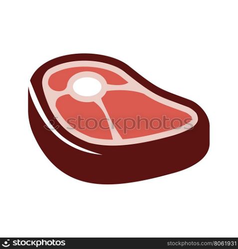 Vector flat steak icon on white background. Vector flat steak icon on white background. Beef meat steak icons. Grilled steak