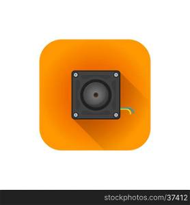 vector flat style colorful design hidden surveillance camera illustration orange rounded square icon isolated white background&#xA;