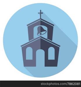 vector flat symbol or icon of church building