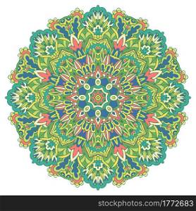 Vector floral art mandala. Ethnic design medallion. Spring and summer decorative rosette.. Mandala vector seamless pattern mandala art. Flower medallion print.