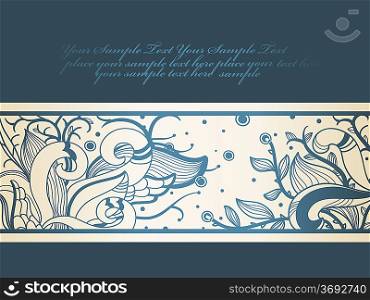 vector floral background with fantasy plants