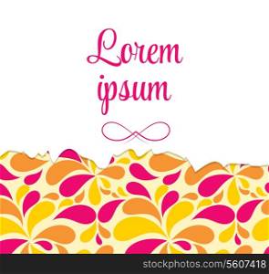 Vector Floral Background with Flowers and Place for your Text or Logo.