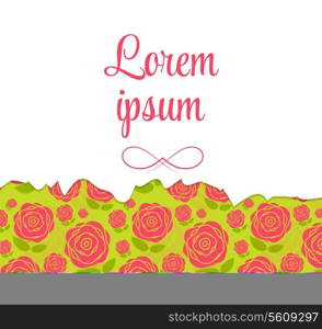 Vector Floral Background with Flowers and Place for your Text or Logo