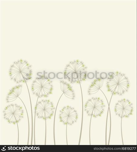 Vector floral background with place for text. Flower