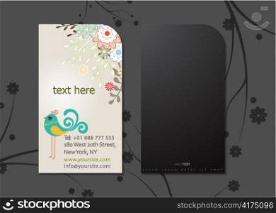 vector floral business card