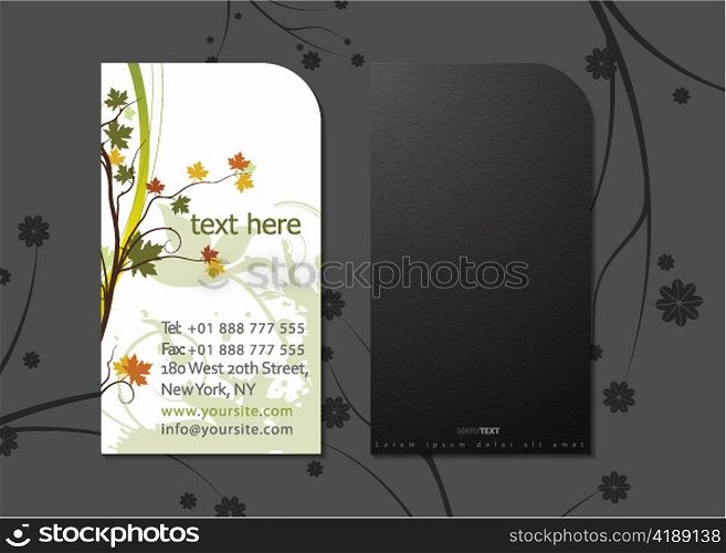 vector floral business card