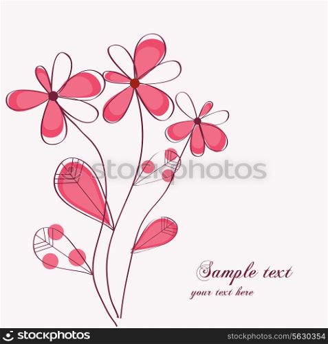 vector floral card design . EPS 10.