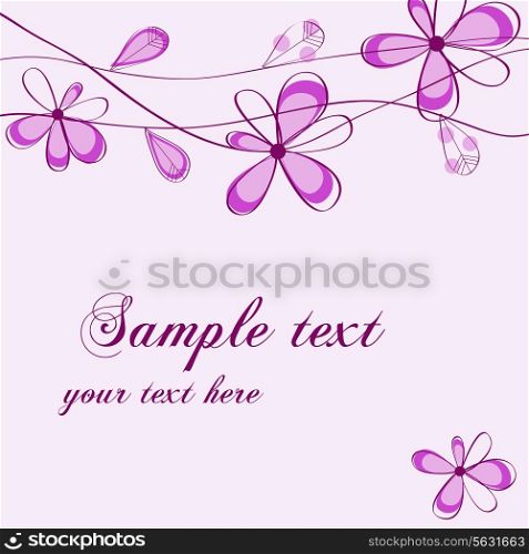 vector floral card design. Vector illustration. EPS 10.