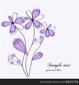 vector floral card design. Vector illustration. EPS 10.