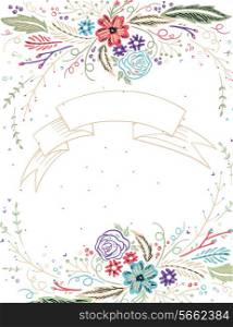 vector floral card for invatation designs