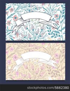 vector floral cards for invatation designs