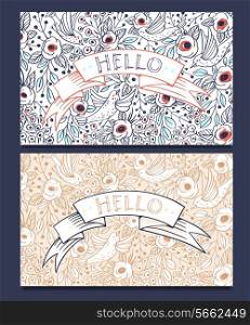 vector floral cards for invatation designs