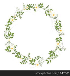 Vector floral concept of circle frame