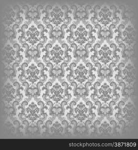 Vector floral damask pattern for wedding invitation