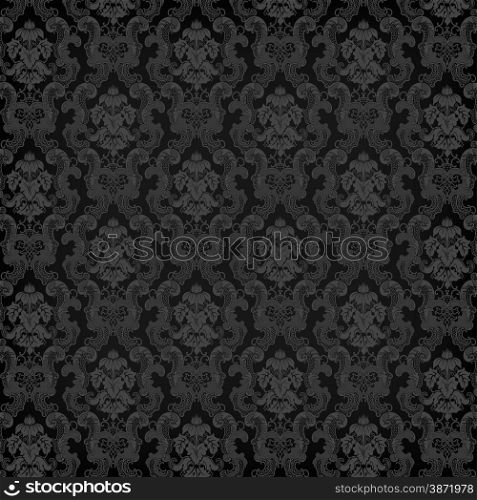 Vector floral damask pattern for wedding invitation