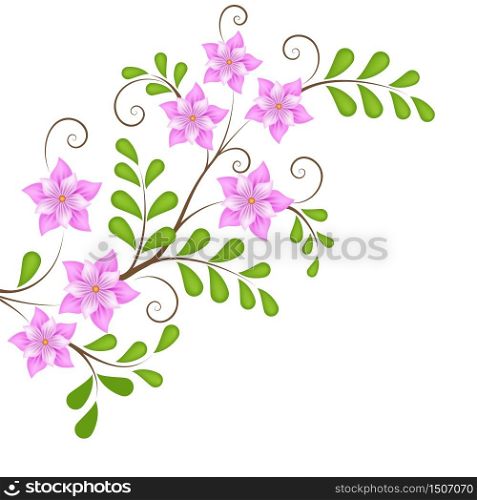 Vector floral design element for page decoration. Flowers with ear of wheat. On the dark background.. Vector floral design element for page decoration. Flowers with ear of wheat.