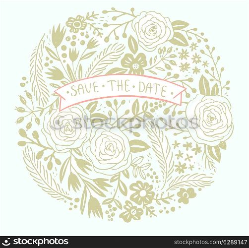 vector floral illustration for wedding designs