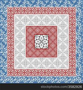 Vector floral paterns, can be used as seamless pattern or as square separate frames, seamless patterns in swatch menu