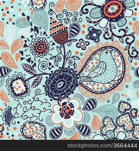 vector floral pattern with abstract floral elements