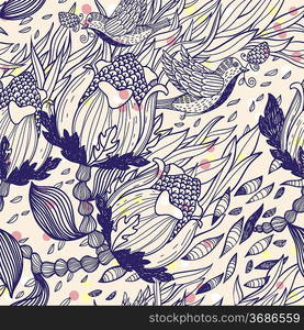 vector floral seamless pattern