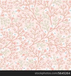 vector floral seamless pattern in pastel colors