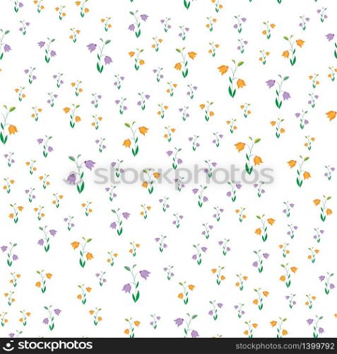 Vector floral seamless pattern. Stock illustration for backgrounds, textiles and packaging.