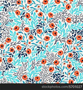 vector floral seamless pattern with abstract colorful roses