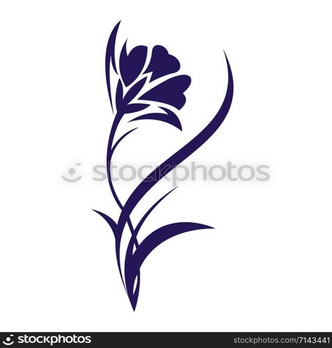 Vector flower logo. Floral vector logo design.