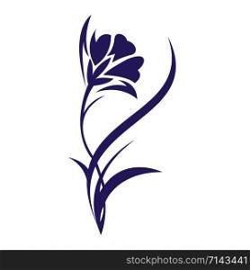 Vector flower logo. Floral vector logo design.