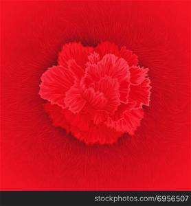 Vector flower of Carnation. Juicy burgeon blossom of carnation. Author&rsquo;s texture from flower petals fibers. Vector design element