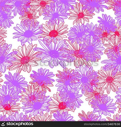 Vector flower seamless background