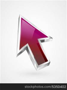 Vector flying abstract arrow icon