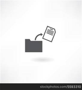Vector Folder with Documents Icon