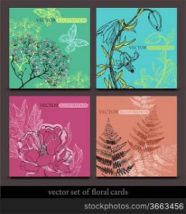 Vector four seasons cards