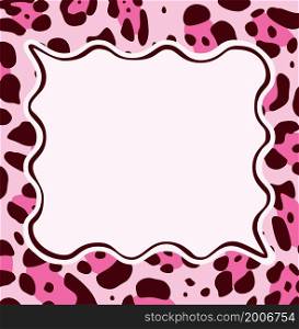 vector frame with abstract leopard skin texture and copy-space