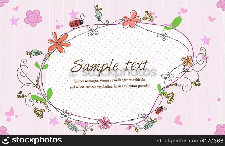 vector frame with floral
